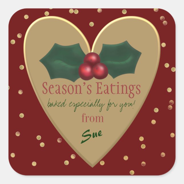 Season's Eatings Custom Baking Stickers (Front)