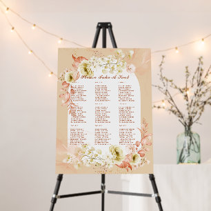Seasons Fall Earthen Mix Boho Floral Wedding Foam Board
