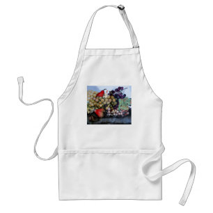 SEASON'S FRUITS 1 - GRAPES AND PEARS ADULT APRON