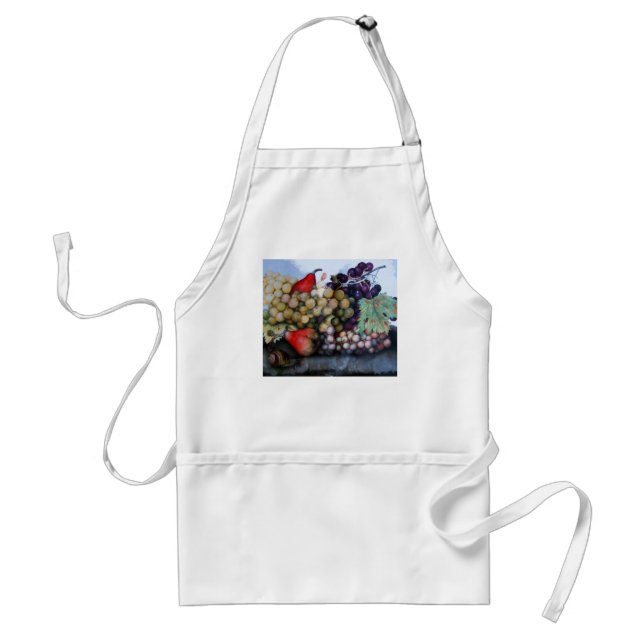 SEASON'S FRUITS 1 - GRAPES AND PEARS ADULT APRON (Front)