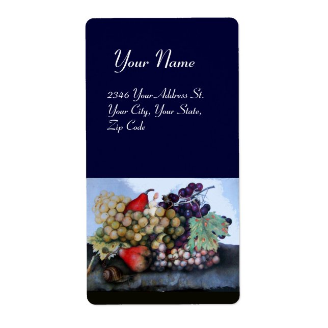 SEASON'S FRUITS 1 - GRAPES AND PEARS blue Label (Front)