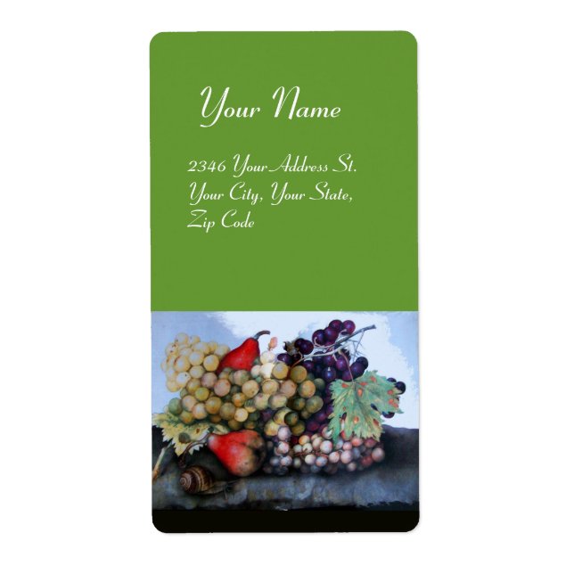 SEASON'S FRUITS 1 - GRAPES AND PEARS green Label (Front)