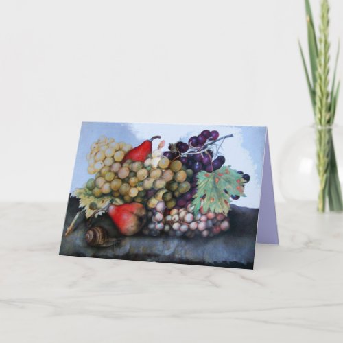 SEASONS FRUITS 1 _ GRAPES AND PEARS HOLIDAY CARD