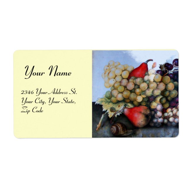 SEASON'S FRUITS 1 - GRAPES AND PEARS LABEL (Front)