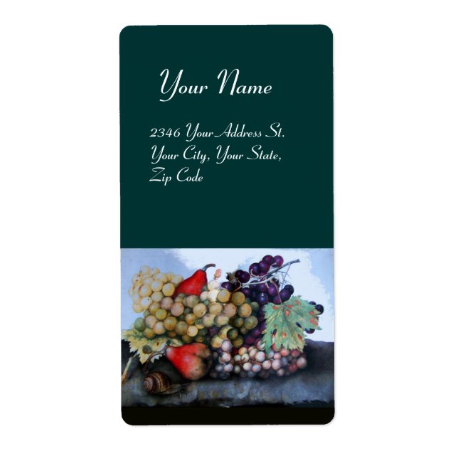 SEASON'S FRUITS 1 - GRAPES AND PEARS LABEL (Front)