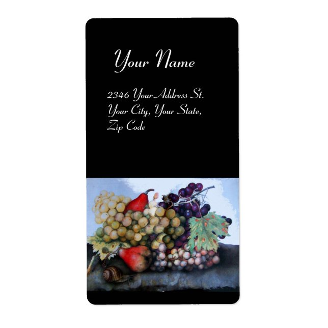 SEASON'S FRUITS 1 - GRAPES AND PEARS LABEL (Front)