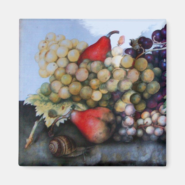 SEASON'S FRUITS 1 - GRAPES AND PEARS MAGNET (Front)