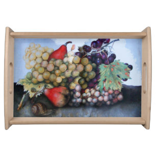 SEASON'S FRUITS 1 - GRAPES AND PEARS SERVING TRAY