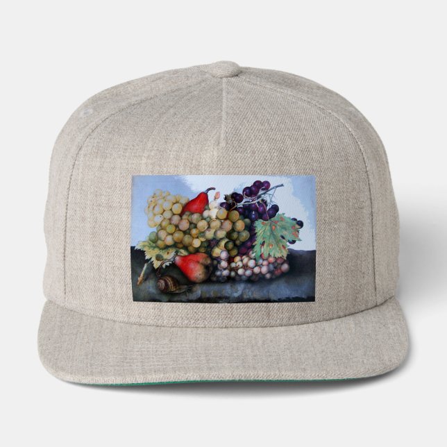 SEASON'S FRUITS 1 - GRAPES AND PEARS SNAP BACK HAT (Front)