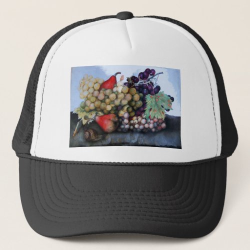 SEASONS FRUITS 1 _ GRAPES AND PEARS TRUCKER HAT