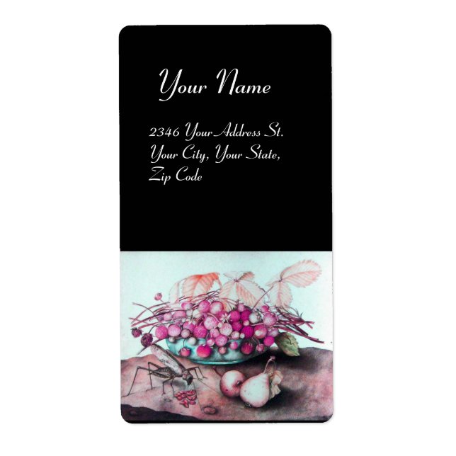 SEASON'S FRUITS 3 / STRAWBERRIES AND PEARS LABEL (Front)