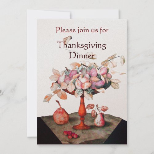 SEASONS FRUITS 5 Thanksgiving Dinner Party Invitation