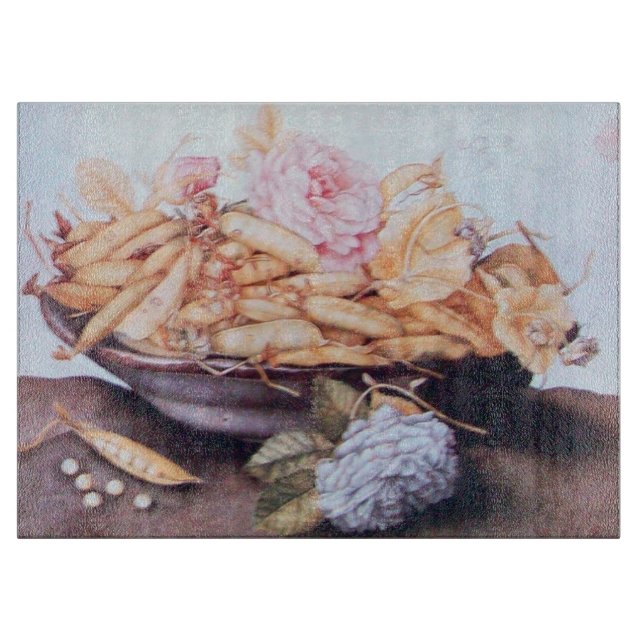 SEASON'S FRUITS 6 - BEANS AND ROSES CUTTING BOARD (Front)