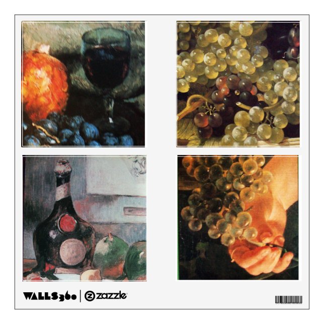 SEASON'S FRUITS - AGED VINEYARD WINE TASTING PARTY WALL STICKER (Front)
