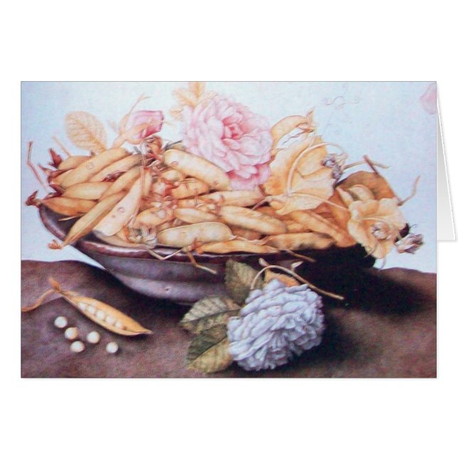 SEASON'S FRUITS , BEANS AND ROSES Thanksgiving Cards (Front Horizontal)