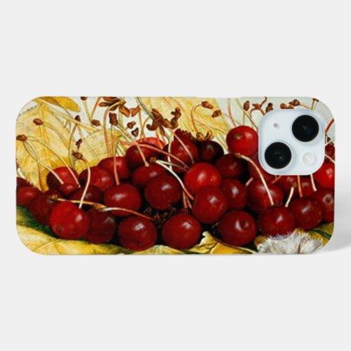 SEASONS FRUITS  CHERRIES AND CARNATIONS  iPhone 15 CASE