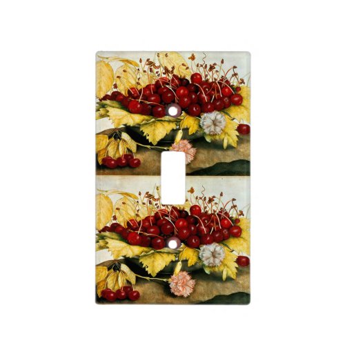 SEASONS FRUITS  CHERRIES AND CARNATIONS LIGHT SWITCH COVER