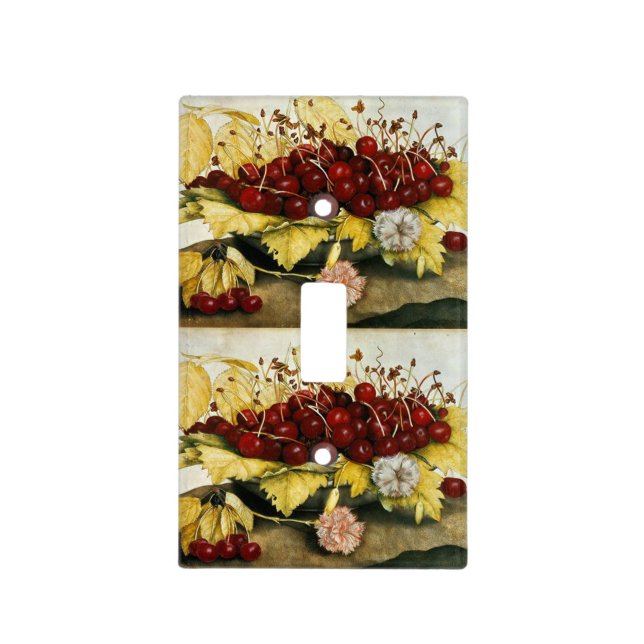 SEASON'S FRUITS / CHERRIES AND CARNATIONS LIGHT SWITCH COVER (Front)