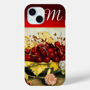 SEASON'S FRUITS / CHERRIES AND CARNATIONS Monogram iPhone 15 Case