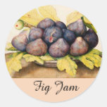 SEASON&#39;S FRUITS / FIGS Preserve Canning Jar Classic Round Sticker