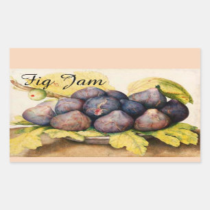 SEASON'S FRUITS / FIGS Preserve Canning Jar Rectangular Sticker