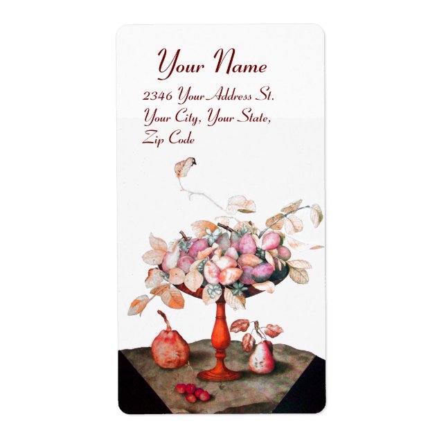 SEASON'S FRUITS,JASMINES,LEAVES PRUNES Pink White Label (Front)