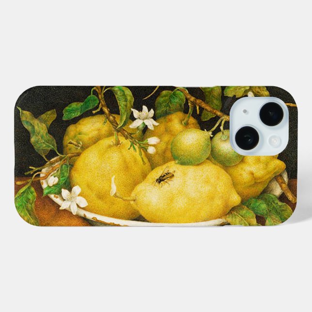 SEASON'S FRUITS LEMONS AND WHITE FLOWERS Case-Mate iPhone CASE (Back (Horizontal))