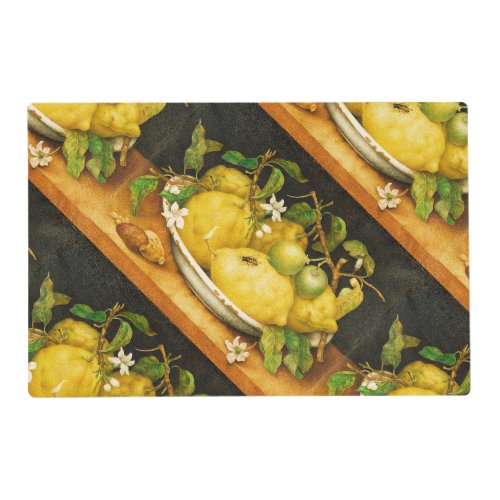 SEASONS FRUITS LEMONS AND WHITE FLOWERS PLACEMAT