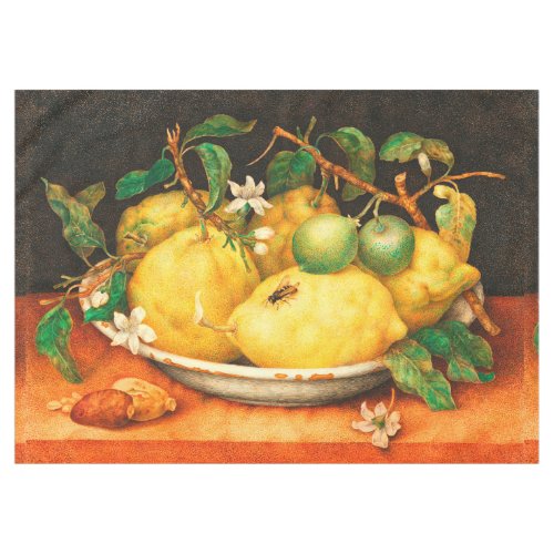 SEASONS FRUITS LEMONS AND WHITE FLOWERS TABLECLOTH