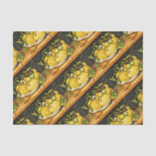 SEASON'S FRUITS LEMONS AND WHITE FLOWERS TISSUE PAPER