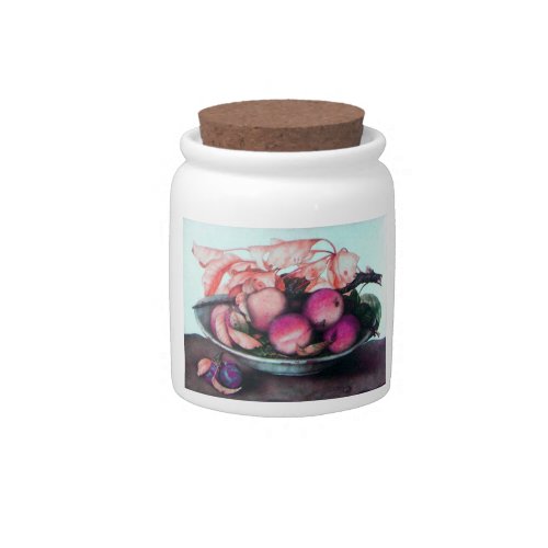 SEASONS FRUITS  PEACHES AND PRUNES CANDY JAR