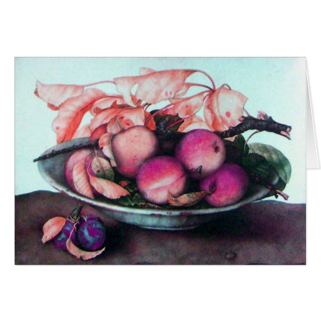 SEASON'S FRUITS /PEACHES AND PRUNES CARDS (Front Horizontal)