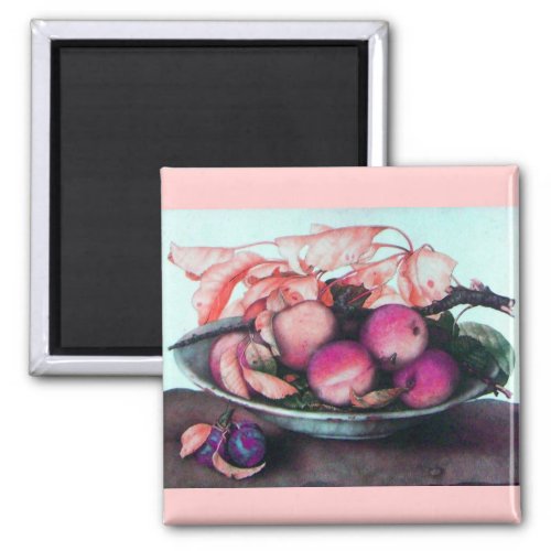 SEASONS FRUITSPEACHES Peach Plate Still Life Magnet