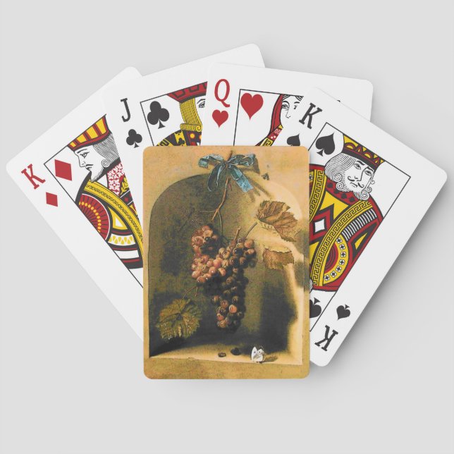 SEASON'S FRUITS -PROSPERITY  brown green yellow Poker Cards (Back)
