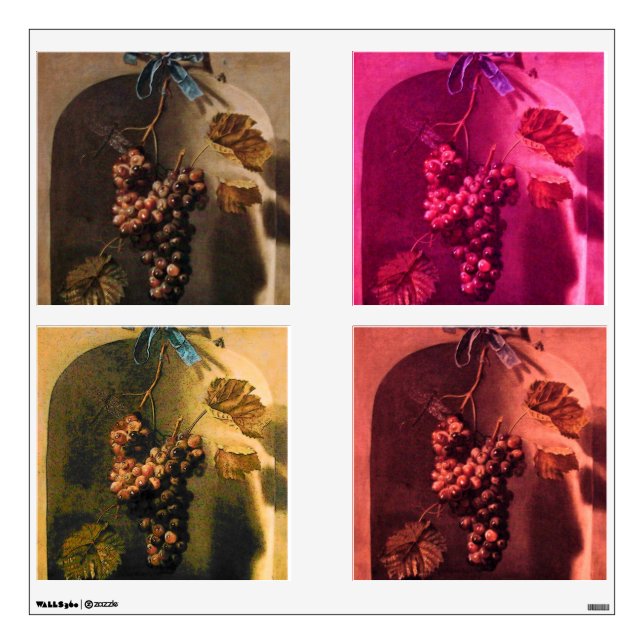 SEASON'S FRUITS -PROSPERITY Brown red .pink,yellow Wall Decal (Front)