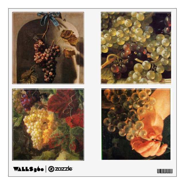 SEASON'S FRUITS -PROSPERITY GRAPES COLLECTION WALL DECAL (Front)