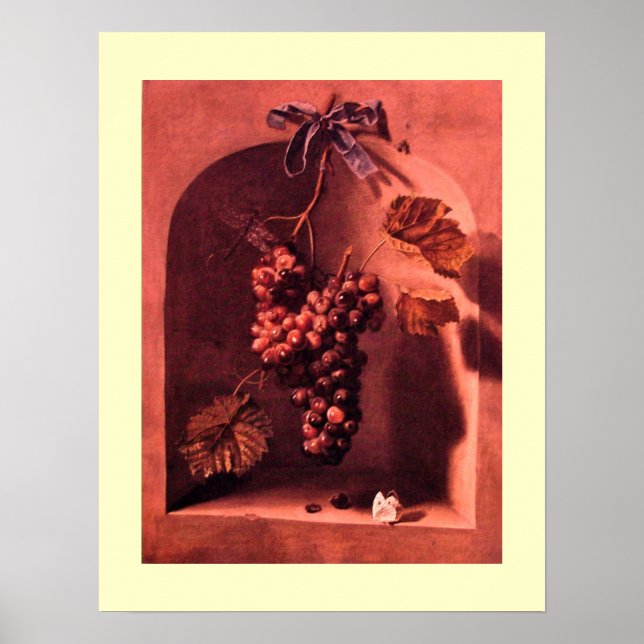 SEASON'S FRUITS -PROSPERITY pink antique red cream Poster (Front)