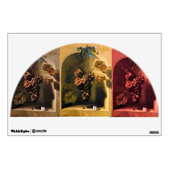 SEASON'S FRUITS PROSPERITY pink brown yellow Wall Decal (Front)