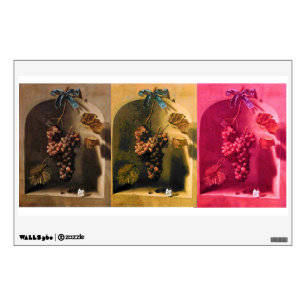 SEASON'S FRUITS PROSPERITY pink brown yellow Wall Decal