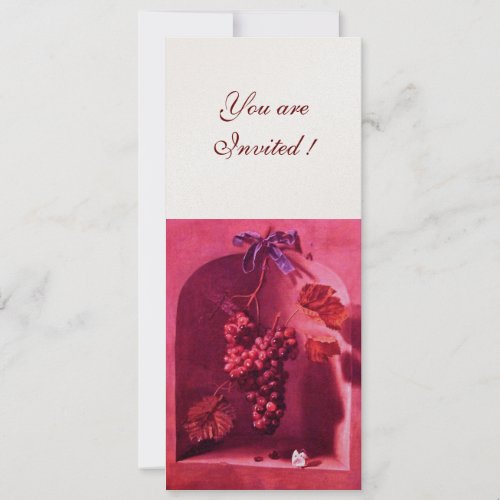 SEASONS FRUITS _ PROSPERITY pink red champagne Invitation