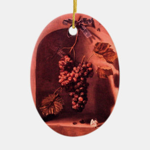 SEASON'S FRUITS -PROSPERITY Pink Red Ruby Ceramic Ornament