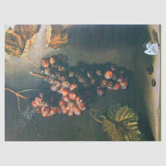 SEASON'S FRUITS,PROSPERITY Red Grapes ,Butterfly Tissue Paper (Front)