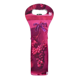 SEASON'S FRUITS,PROSPERITY Red Grapes ,Butterfly Wine Bag