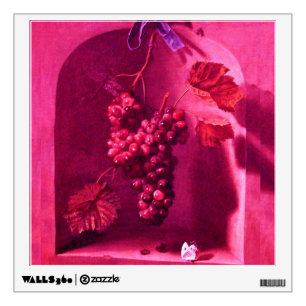 SEASON'S FRUITS -PROSPERITY Red,pink fuchsia Wall Sticker