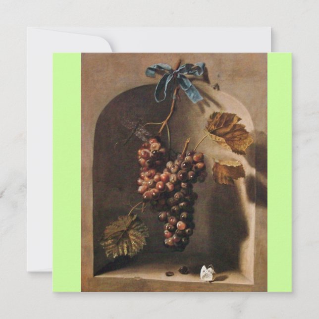 SEASON'S FRUITS - PROSPERITY , yellow green brown Invitation (Front)