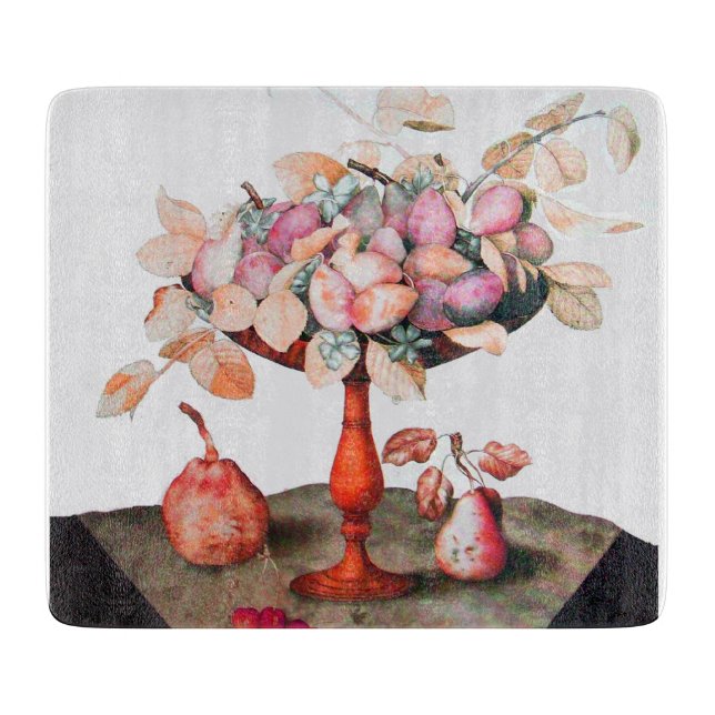 SEASON'S FRUITS / PRUNES,PEARS AND CHERRIES CUTTING BOARD (Front)