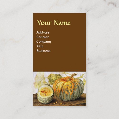 SEASONS FRUITS  PUMPKINS BUSINESS CARD