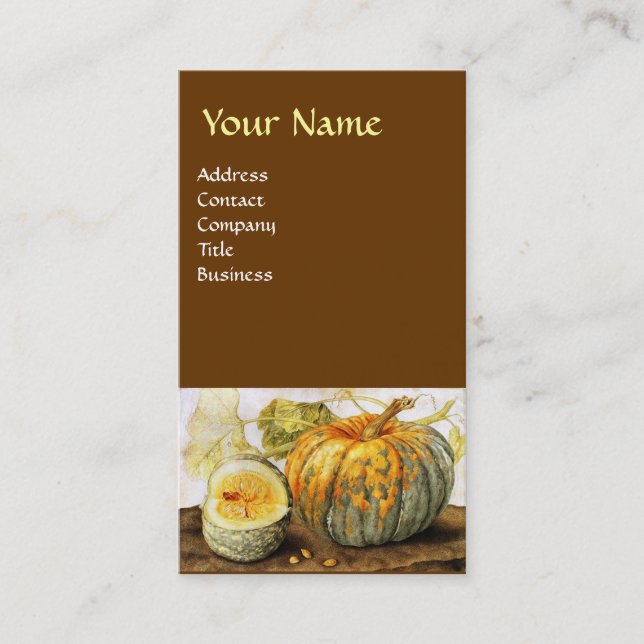 SEASON'S FRUITS / PUMPKINS BUSINESS CARD (Front)