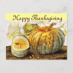 SEASON'S FRUITS / PUMPKINS HOLIDAY POSTCARD