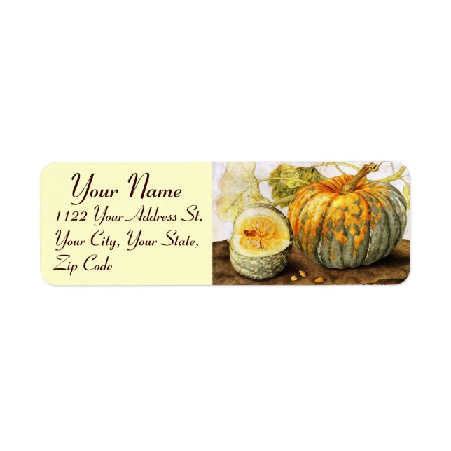 SEASON'S FRUITS  / PUMPKINS LABEL (Front)
